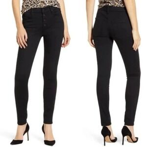 MOTHER The Pixie Not Guilty Black Button Fly High Rise Skinny Jeans Size 26